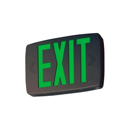 Acuity Brands Lighting Lithonia Lithonia Lighting - LED Black Thermoplastic Exit Sign LQM S 3 G 120/277 EL N M6